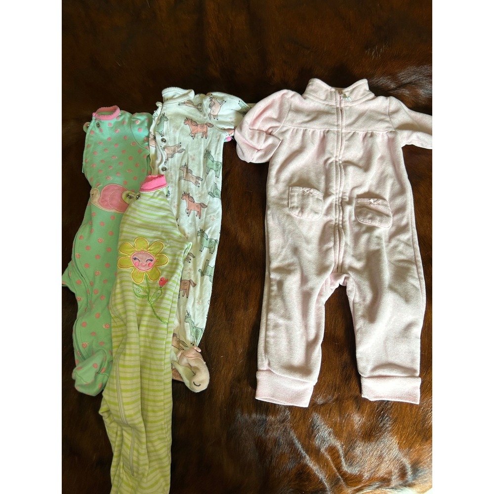 Baby Girl Clothes Lot 35 Pc Nike Converse Carters Dresses Sleepers 6 9 12 months